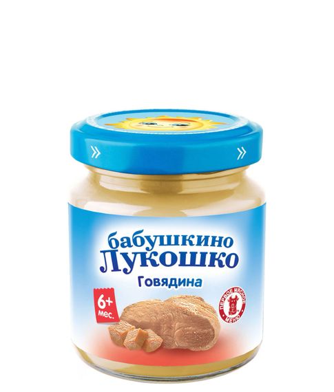 Купить Пюре из говядины 6 мес+ Бабушкино Лукошко, 100 г
