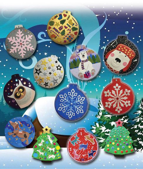 3D раскраска Twinkly Елочная игрушка