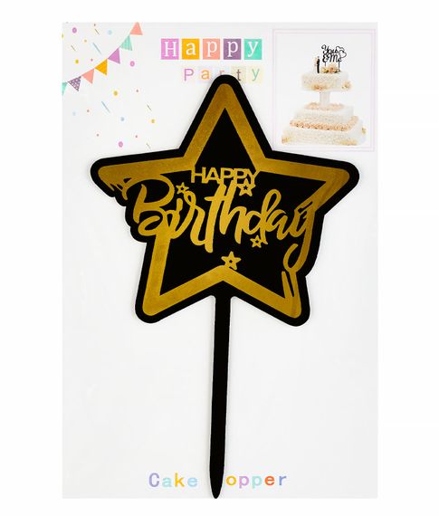 Купить Топпер для торта "Happy Birthday"