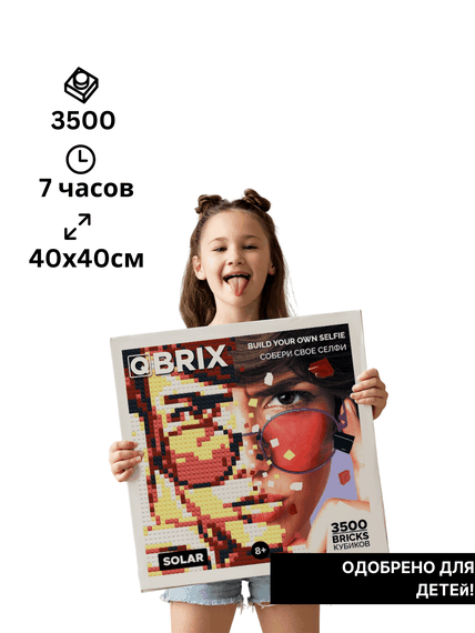 Фото-конструктор Qbrix Solar, картина по фотографии из кубиков конструктора