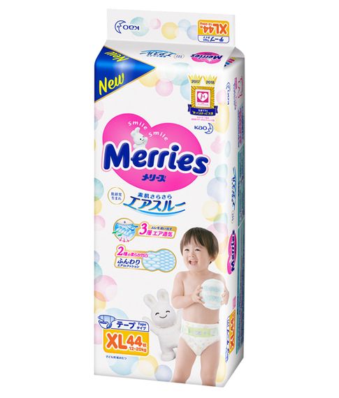 Купить Подгузники Merries XL (12-20кг), 44шт
