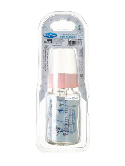 Стеклянная бутылочка для кормления 125 ml BabyTime