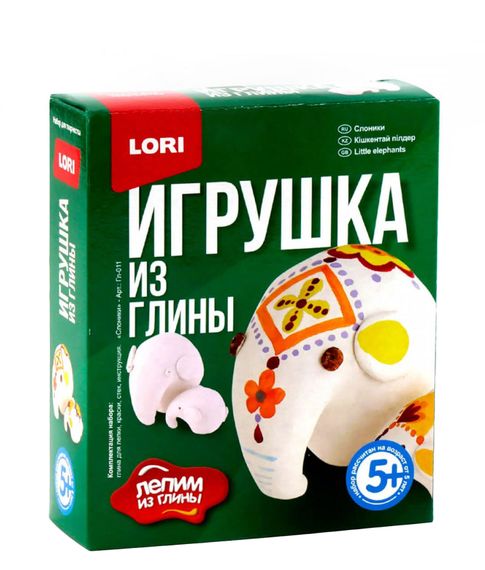 Купить Набор для изготовления игрушки из глины "Слоники" LORI