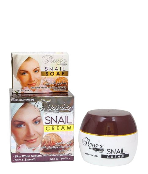Крем для лица с экстрактом улитки Fleurs Hemani Snail cream + Snail soap 80мл xarid qilish