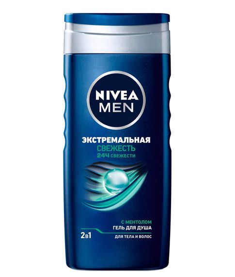 Купить Гель для душа 2в1 для тела и волос Nivea men "Экстремальная свежесть" 250 ml
