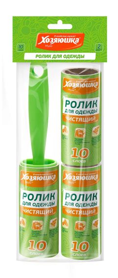 Купить Ролик для чистки одежды "ХОЗЯЮШКА Мила" + 2 запасных блока 10 слоев, 1 шт.
