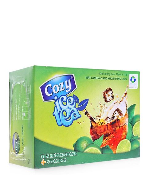 Купить Растворимый черный чай Cozy со вкусом лайма "Ice tea" ( 18 пакетиков)