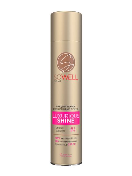 Купить Лак для волос "SoWell" Luxurious Shine Роскошный блеск сильной фиксации ,300 мл