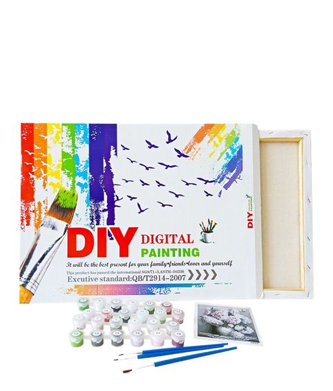 Картина раскраска по номерам на дереве Diy