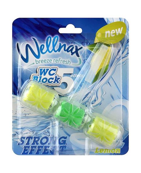 Купить Блок ободок для туалета WELLNAX ( Лимон ) 57 g