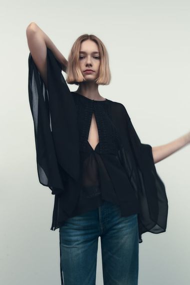Комплект топ с накидкой ZARA