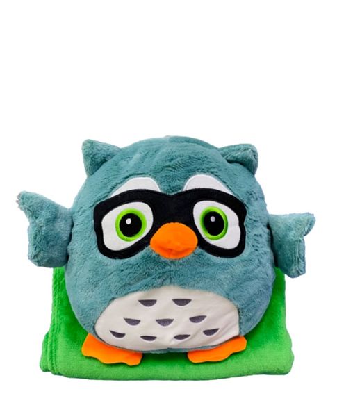 Мягкая игрушка-подушка +плед "Сова"