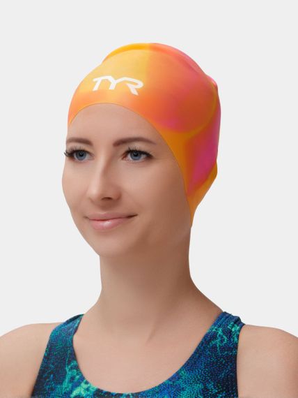 Купить Шапочка для плавания Long Hair Wrinkle-Free Silicone Adult Swim Cap