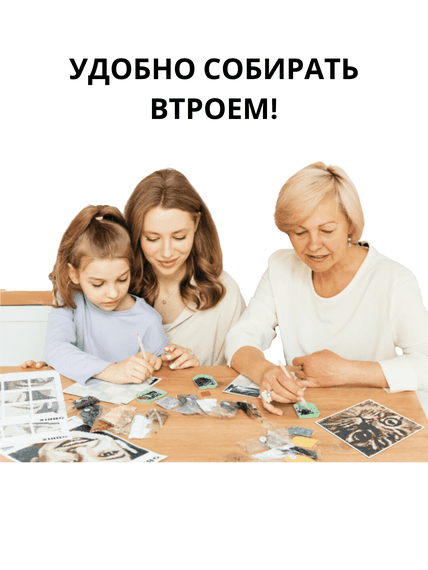 QBRIX Алмазная мозайка по фотографии, на магнитах, из кристаллов