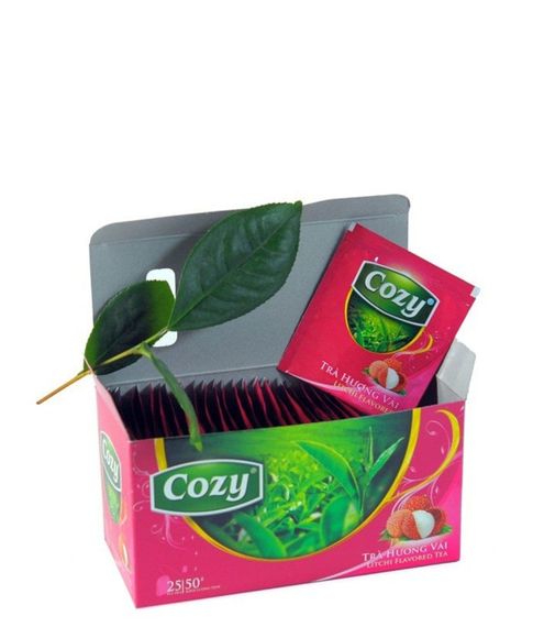 Черный чай COZY с личи в пакетиках (25 пакетиках) xarid qilish