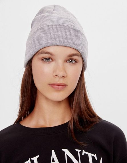 Купить Шапка вязаная двойная Bershka