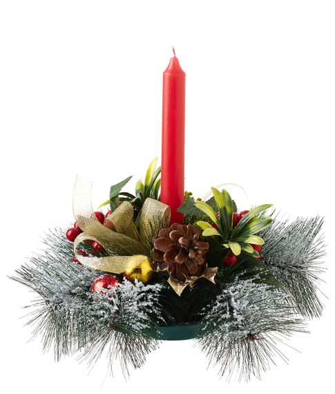 Купить Новогодняя композиция со свечой KatrineDeco