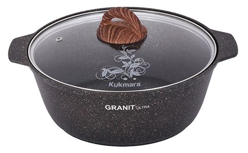 Купить Кастрюля-жаровня 4л со стекл. крышкой, АП линия "Granit ultra" (original)