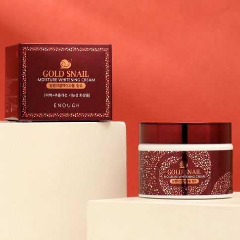 Крем для лица с экстрактом золотой улитки Еnough Gold Snail Moisture Whitening Cream