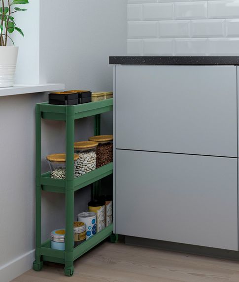 VESKEN тележка, 54x18x71 см, зеленый