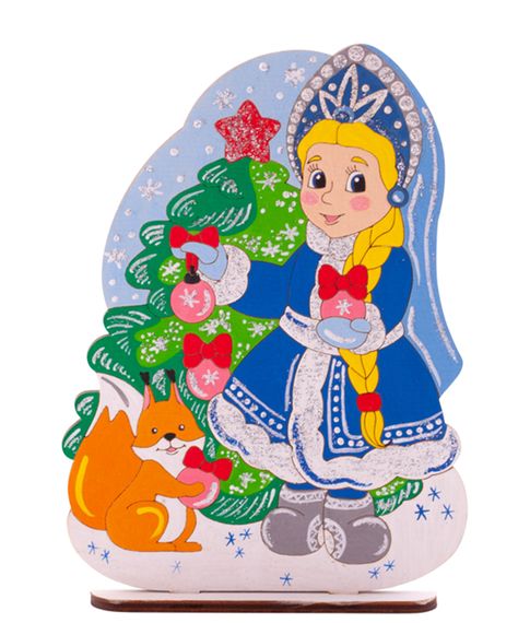 Роспись по дереву.Новогодний сувенир "Снегурочка"
