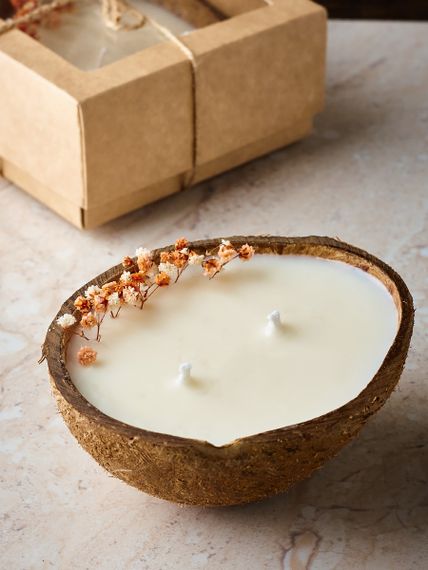 Купить Свеча в кокосе Caramel Popcorn, 170мл