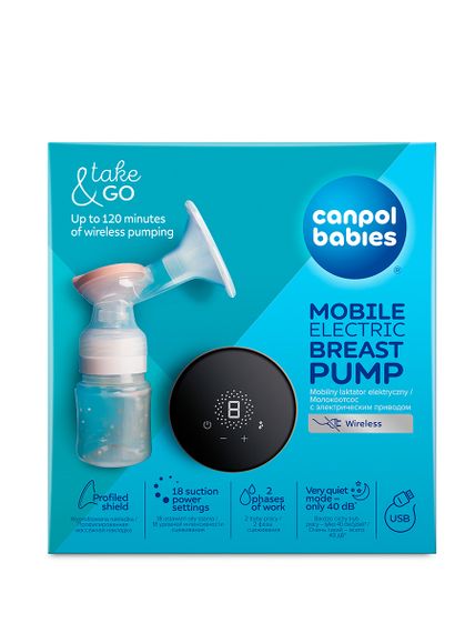 Купить Электрический мобильный молокоотсос Take&Go Canpol babies (12/211)