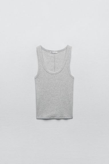 Майка из трикотажа ZARA
