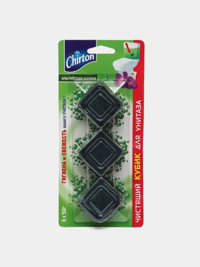 Купить Чистящие таблетки для унитаза Chitron Кубики Альпийская долина, 3*50 г