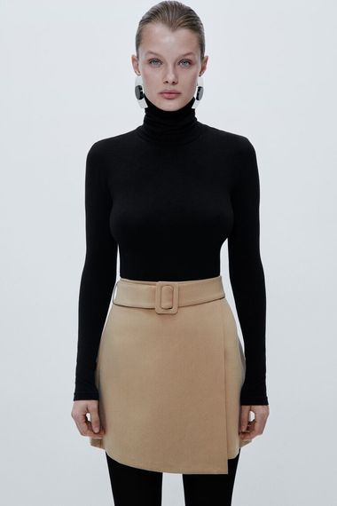 Юбка с поясом ZARA