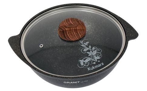 Купить Казан для плова 4,5л со стеклянной крышкой, АП линия Granit Ultra (original)