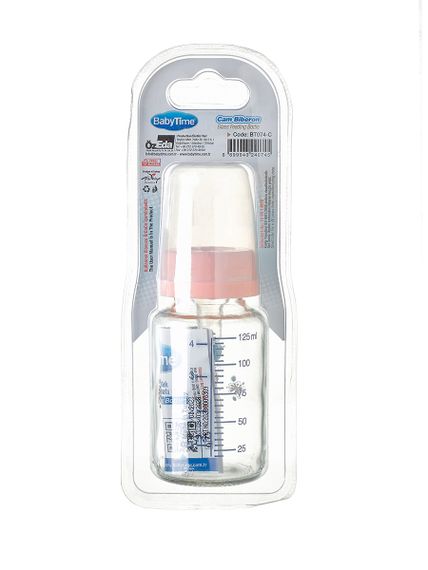 Стеклянная бутылочка для кормления 125 ml BabyTime