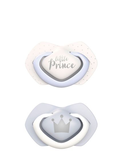 Пустышка силиконовая симметричная Canpol Babies Royal baby 2 шт. (0-6м) (22/650_blu)