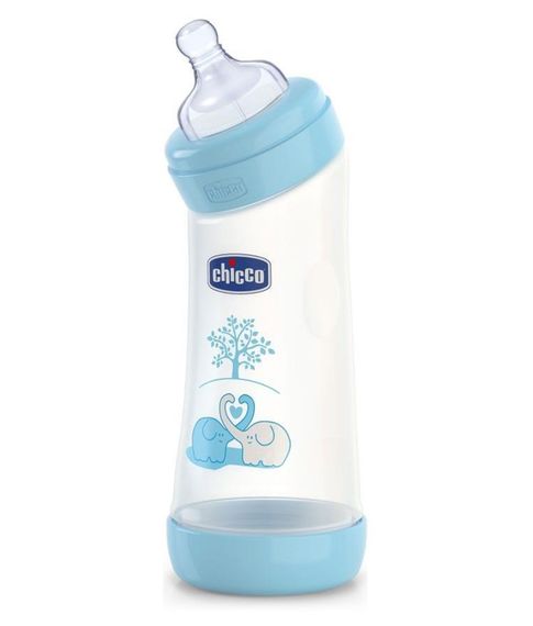 Бутылочка пластиковая Chicco Well-Being Angled с латексной соской 0+ 250 мл