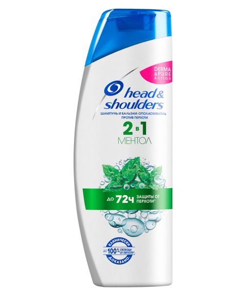 Шампунь против перхоти 2в1 Head&Shoulders "Ментол", 400 ml xarid qilish