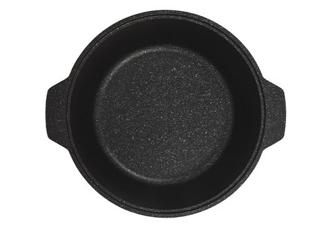 Кастрюля-жаровня  4л со стек.крышкой АП (темный-мрамор)