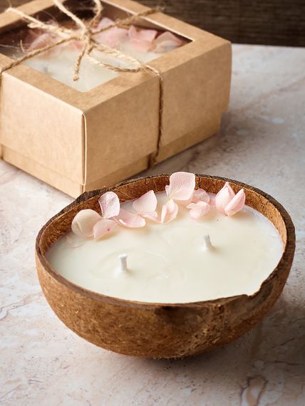 Свеча в кокосе Raspberry & vanilla, 170мл xarid qilish