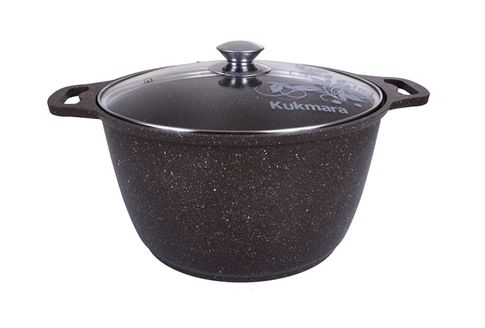Купить Кастрюля 6л со стек.крышкой АП (кофейный-мрамор)