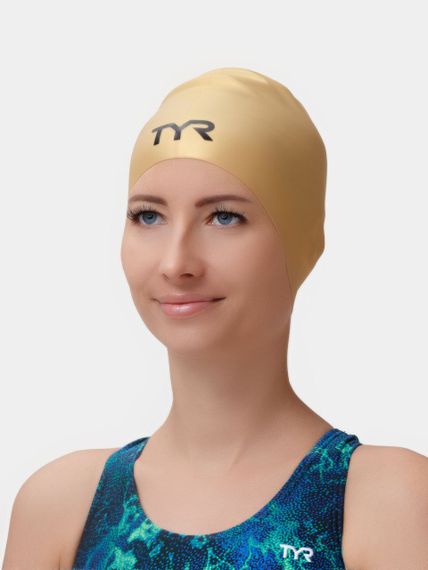 Купить Шапочка для плавания Long Hair Wrinkle-Free Silicone Adult Swim Cap
