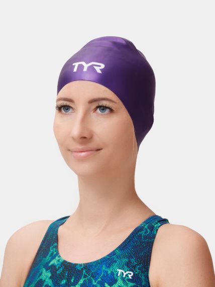 Шапочка для плавания Long Hair Wrinkle-Free Silicone Adult Swim Cap xarid qilish