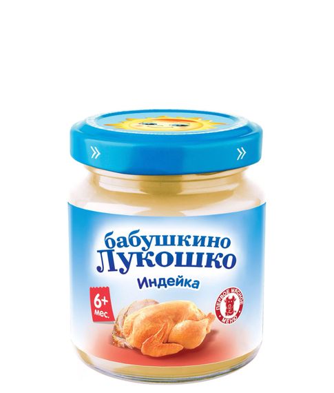Купить Пюре из индейки 6 мес+ Бабушкино Лукошко, 100 г