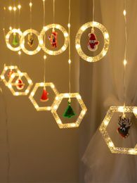 Рождественская гирлянда-занавеска xarid qilish