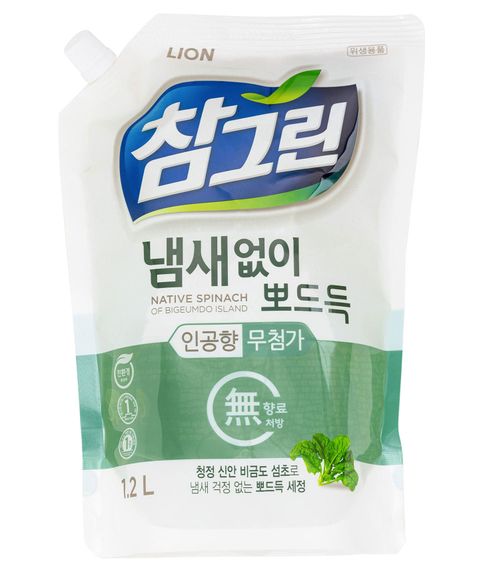 Средство для мытья посуды , овощей и фруктов с натуральным экстрактом шпината  CJ Lion Chamgreen ,1.2л