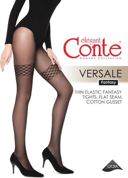 Купить CONTE VERSALE Колготки с ажурной имитацией чулок