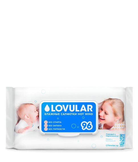 Купить Влажные салфетки Lovular, 96 шт