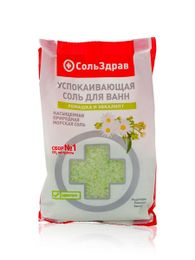 Купить СольЗдрав Успокаивающая соль для ванн РОМАШКА и ЭВКАЛИПТ, 800 г