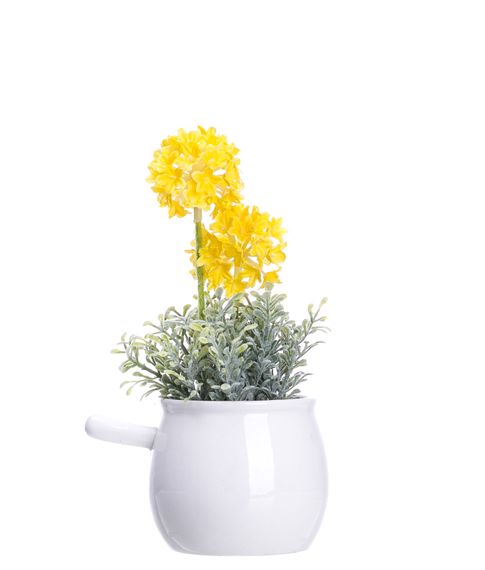 Декоративный керамический ковш с цветком (18 см)