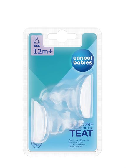 Купить Силиконовая ортодонтическая соска (12м+) CANPOL Babies, (2 шт) (18/127)