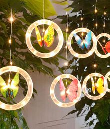 Купить Светодиодная гирлянда-штора "Бабочки"