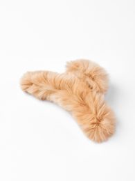 Купить Меховая заколка-крабик